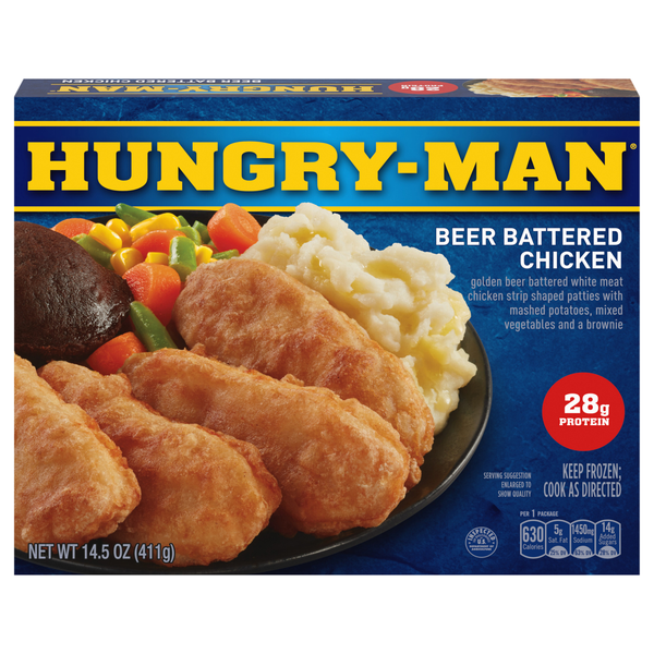 Hungry-Man Beer Battered Chicken Protein Frozen Meal