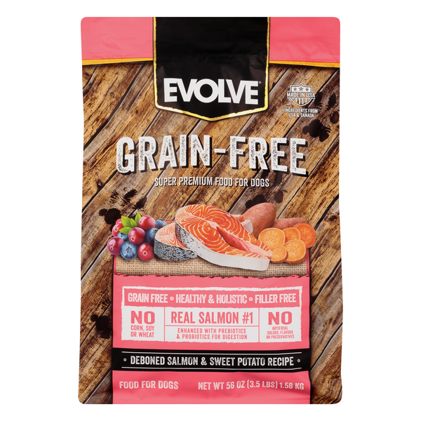 EVOLVE GrainFree Super Premium Dry Dog Food Salmon Sweet