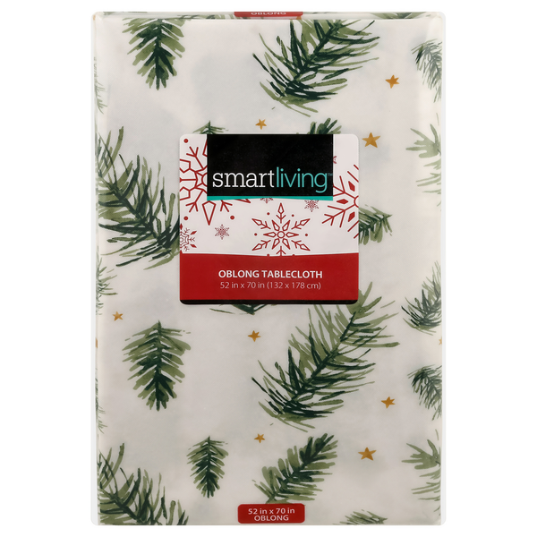 Smart Living Christmas Oblong Tablecloth Trees 52 X 70 Inch