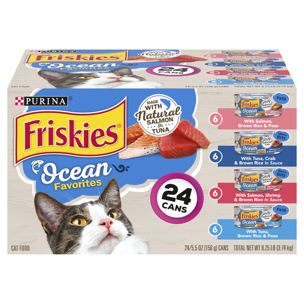 Save on Friskies Ocean Favorites Wet Cat Food Variety Pack 24 ct