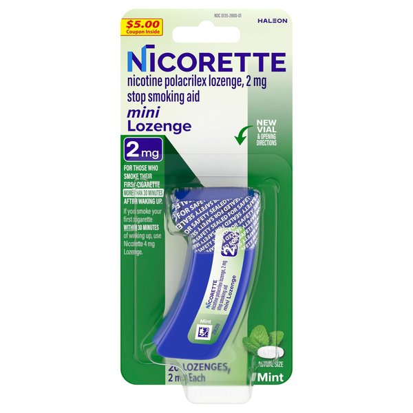Nicorette Stop Smoking Aid 2mg Mini Lozenge Mint