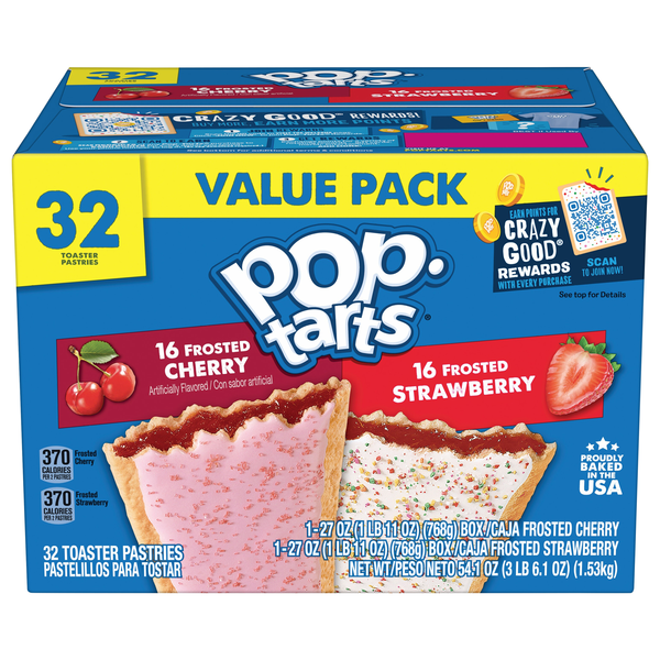 Pop-Tarts Frosted Toaster Pastries Variety Pack - 32 ct
