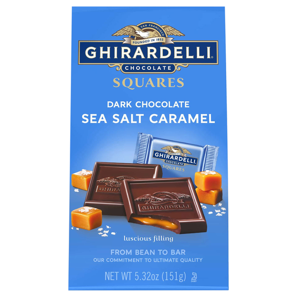 Ghirardelli Sea Salt Caramel Dark Chocolate Candy Squares
