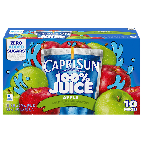Capri Sun 100% Apple Juice Drink Pouches Paw Patrol - 10 pk