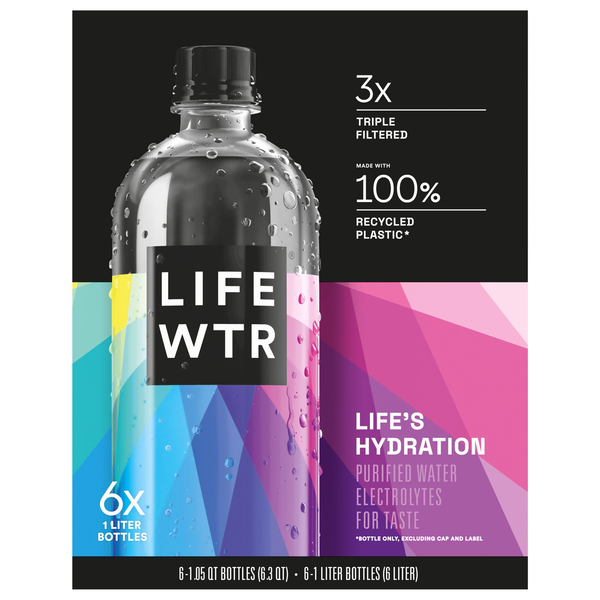 LIFEWTR pH Balanced Purified Drinking Water - 6 pk