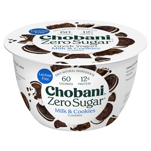 Chobani Zero Sugar Non Fat Milk & Cookies Greek Yogurt Cup