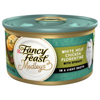 Fancy Feast Medleys in Broth Chicken Florentine with Spinach Wet Cat Food