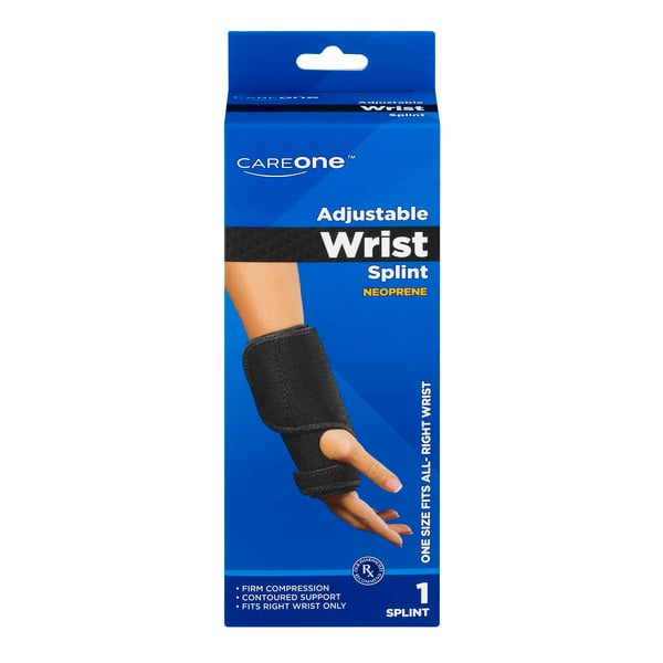 CareOne Adjustable Wrist Splint One Size Fits All - Right Wrist