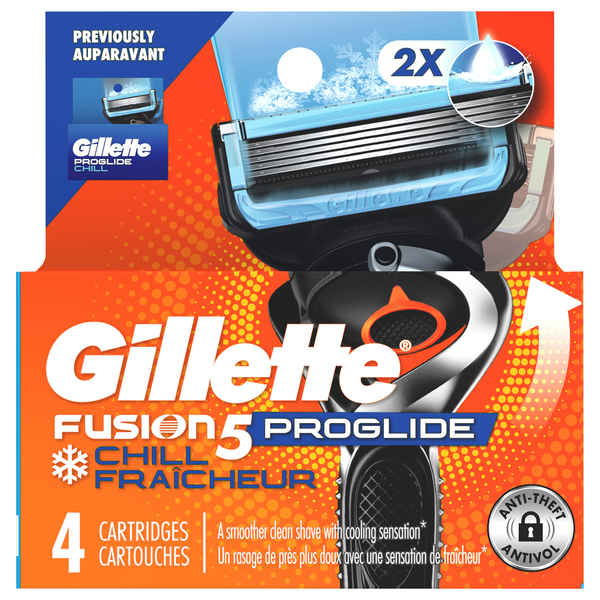Gillette ProGlide Chill 5 Blade Razor Cartridges