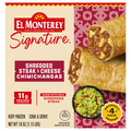 El Monterey Signature Shredded Steak & Cheese Chimichangas - 4 ct Frozen