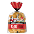 Dave's Killer Bread Mini Organic Plain Awesome Whole Grain Bagels - 12 ct