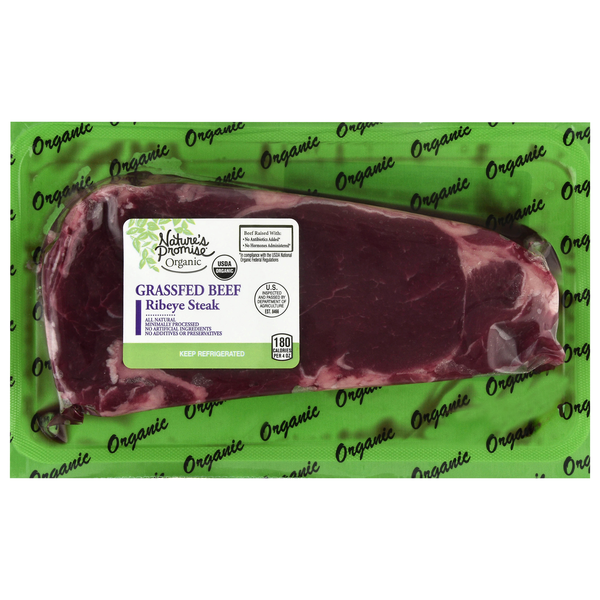 Nature's Promise Organic Grass-fed Beef Ribeye Steak Fresh