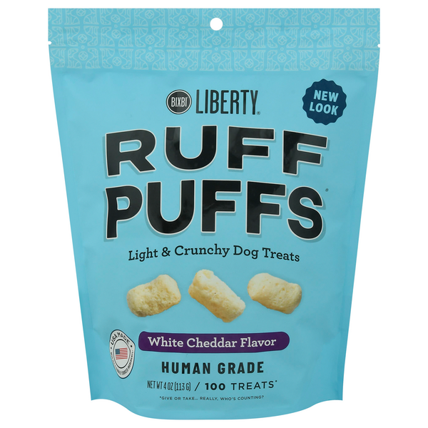 Save on Liberty Ruff Puffs Dog Treats White Cheddar Flavor 100 ct