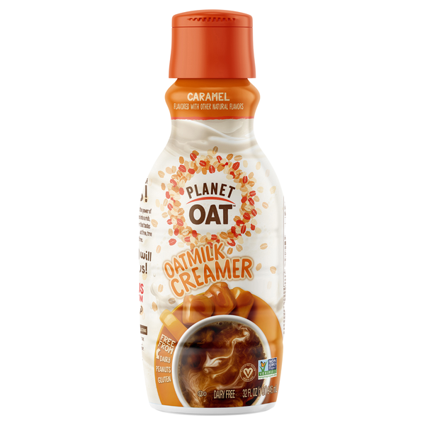 Planet Oat Dairy Free Caramel Flavored Oatmilk Coffee Creamer