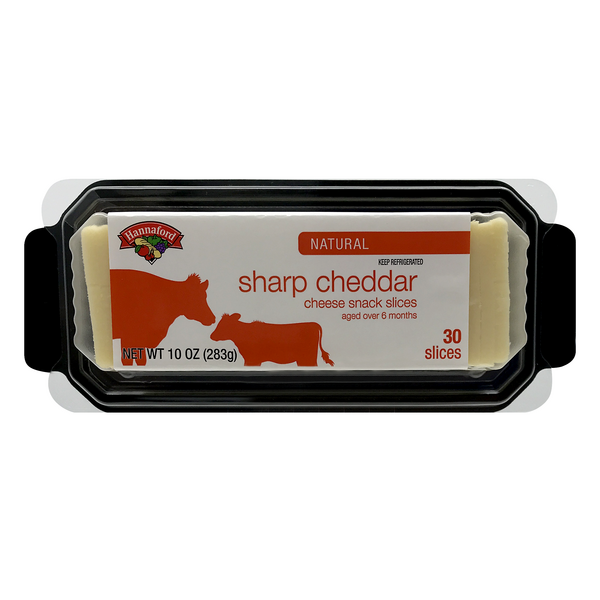 Hannaford Natural Aged Sharp Cheddar Cheese Snack Slices - 30 ct