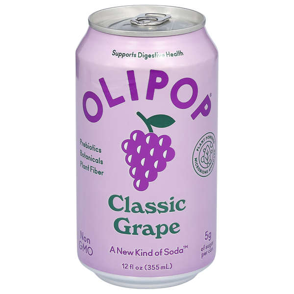 Olipop Classic Grape Prebiotic Soda