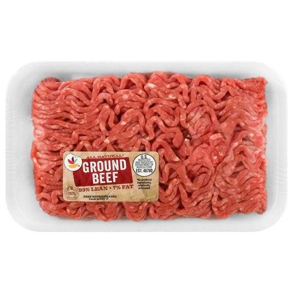 Our Brand All Natural 93% Lean 7% Fat Ground Beef Fresh
