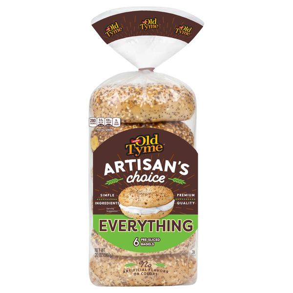 Schmidt Old Tyme Artisan's Choice Everything Bagels - 6 ct
