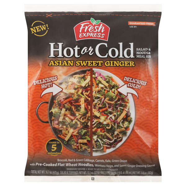 Fresh Express Hot or Cold Asian Sweet Ginger Salad & Noodle Meal Kit