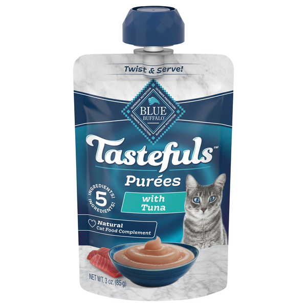 Blue Buffalo Tastefuls Purees Salmon Cat Food Complement