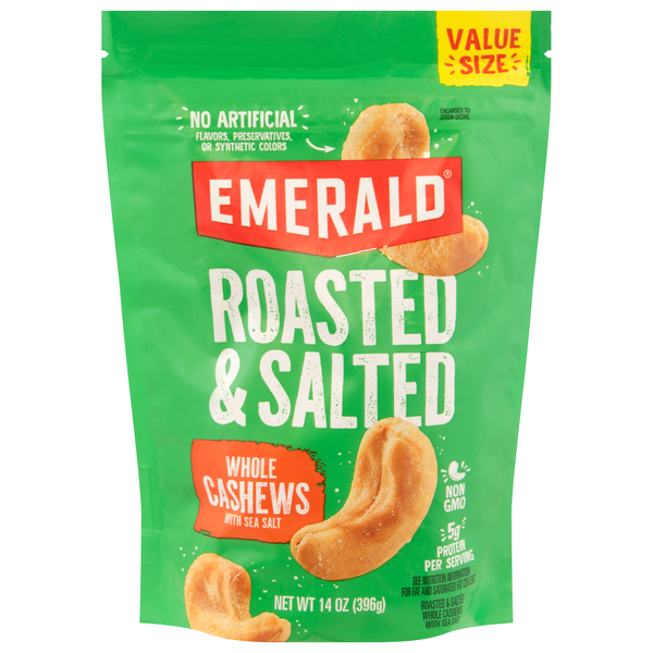 Emerald Whole Roasted & Salted Cashews with Sea Salt Value Size