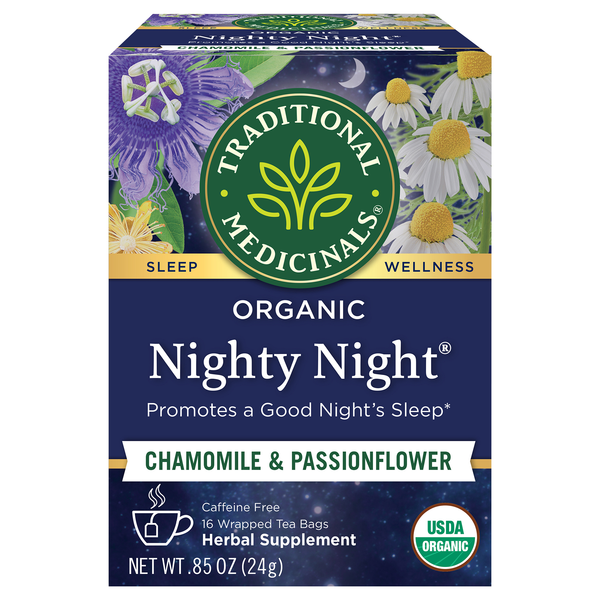Traditional Medicinals Organic Nighty Night Passionflower Herbal Tea Bags