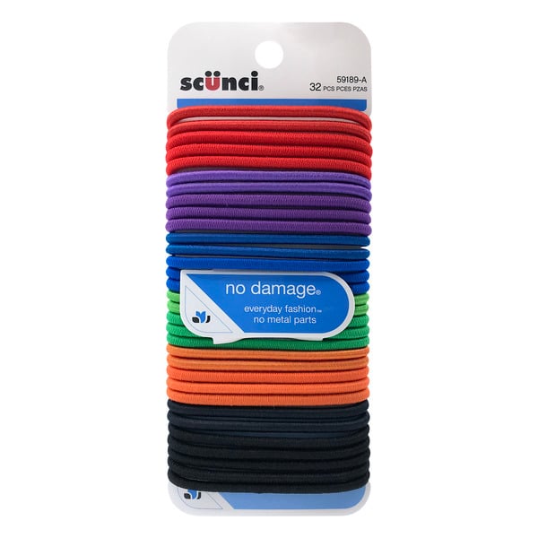 Scunci No Damage Everyday Fashion Ponytail Holders Assorted Colors