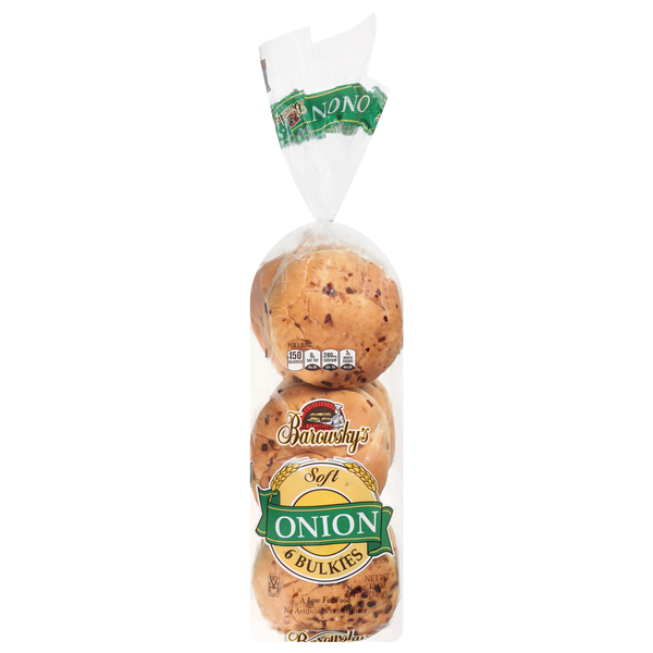 Barowsky's Soft Onion Bulkie Rolls - 6 ct