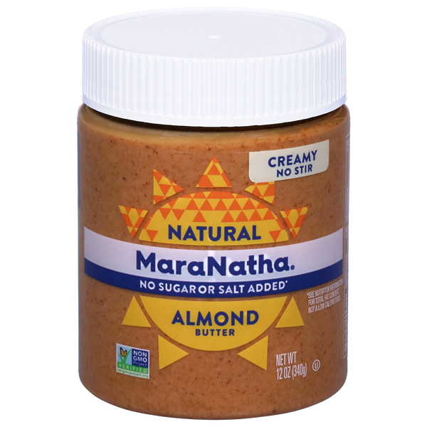 MaraNatha Natural No Sugar or Salt Added Creamy No Stir Almond Butter