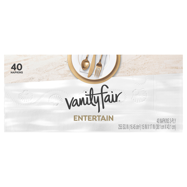 Vanity Fair Entertain Classic Napkins 3-Ply with Dispenser