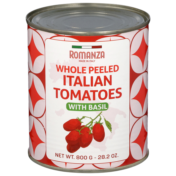 Romanza Whole Peeled Italian Tomatoes with Basil