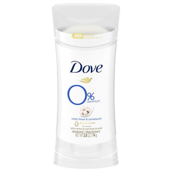 Save on Dove 0 Aluminum Deodorant Cotton Flower & Sandalwood Order