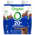 Orgain Grass-fed Creamy Chocolate Fudge 20g Protein Shakes - 4 pk