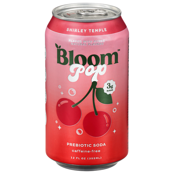 Bloom Pop Caffeine Free Shirley Temple Prebiotic Soda