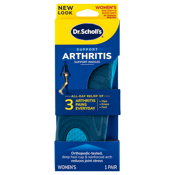 Dr. Scholl's Women's Arthritis Support Insoles Shoe Size 6-10