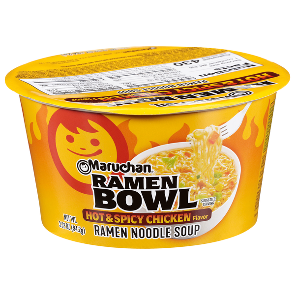 Maruchan Hot & Spicy Chicken Flavor Ramen Noodle Soup Bowl
