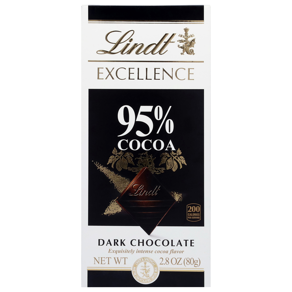 Lindt Excellence Dark Chocolate Candy Bar 95% Cocoa