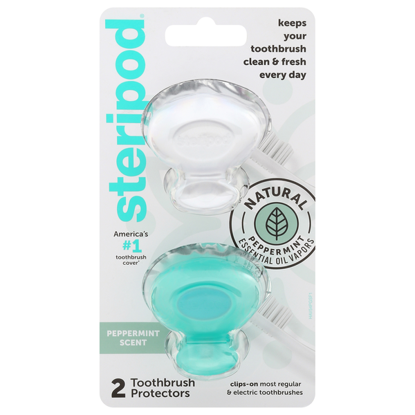 Steripod Peppermint Scent Toothbrush Protectors
