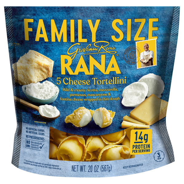 Giovanni Rana 5 Cheese Tortellini Pasta Family Size Fresh