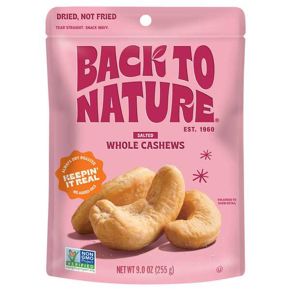 Back to Nature Salted Whole Cashews
