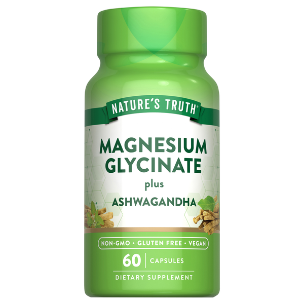 Nature's Truth Magnesium Glycinate + Ashwagandha Capsules