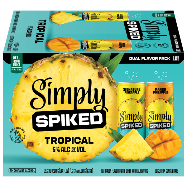 Simply Spiked Tropical Hard Lemonade Variety Pack - 12 pk