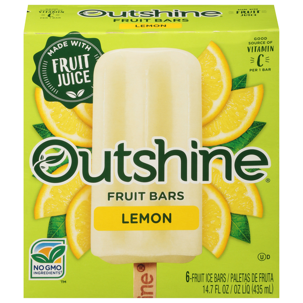 Outshine Lemon Fruit Ice Bars - 6 ct