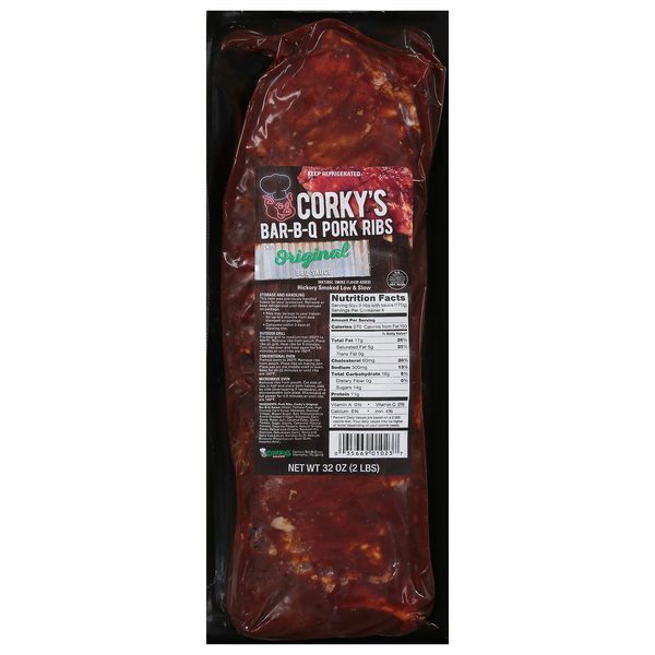 Corky's Bar-B-Q Pork Ribs with Original BBQ Sauce