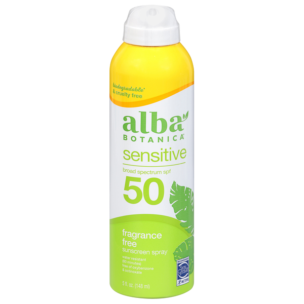 Alba Botanica Sensitive Sunscreen Spray SPF 50 Fragrance Free