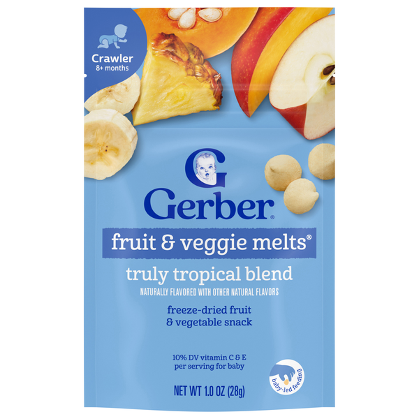 Gerber Snacks Baby Truly Tropical Blend Fruit & Veggie Melts
