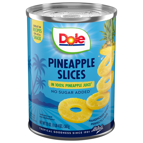 Dole No Sugar Added Pineapple Slices in Juice
