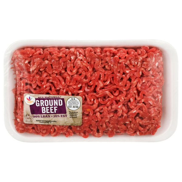 90% Lean 10% Fat Ground Beef Sirloin Fresh