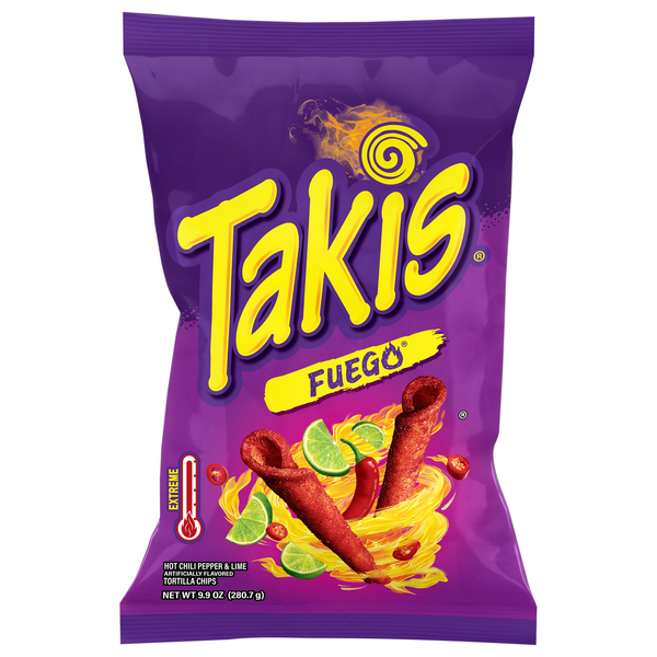 Takis Fuego Hot Chili Pepper & Lime Tortilla Chips