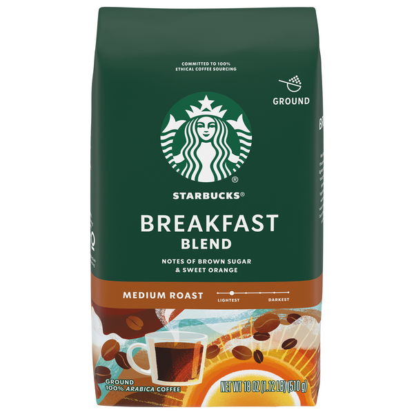 Starbucks Breakfast Blend Medium Roast Ground Coffee